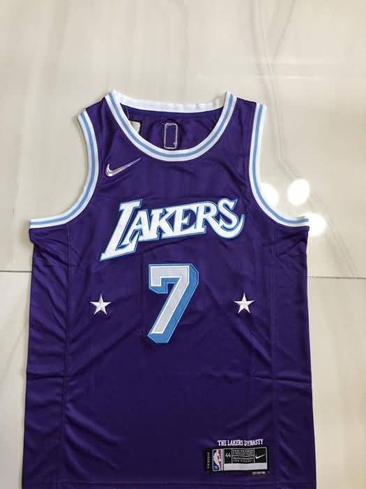 Los Angeles Lakers 21/22 Purple #7 ANTHONY City Basketball Jersey (Closely Stitched)