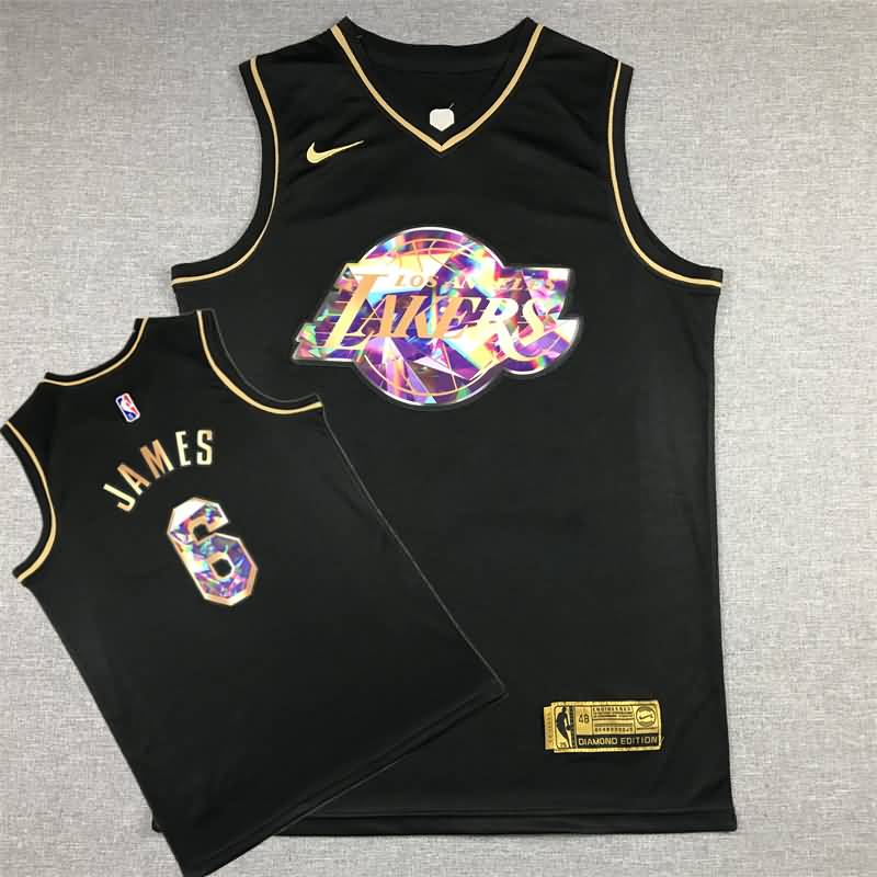 Los Angeles Lakers 21/22 Black #6 JAMES Basketball Jersey (Stitched)