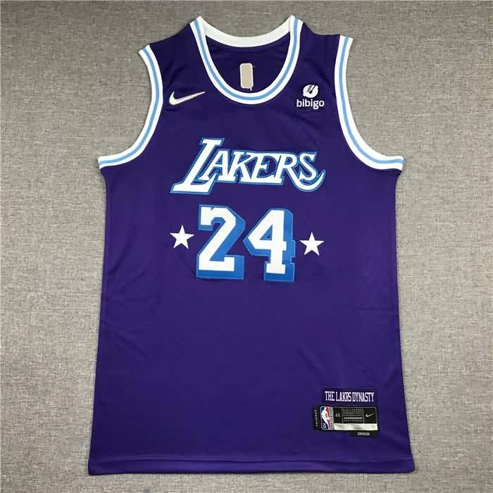 Los Angeles Lakers 21/22 Purple #24 BRYANT City Basketball Jersey (Stitched)
