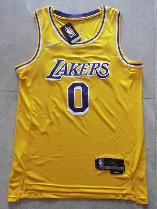 Los Angeles Lakers 21/22 Yellow #0 WESTBROOK Basketball Jersey (Stitched)