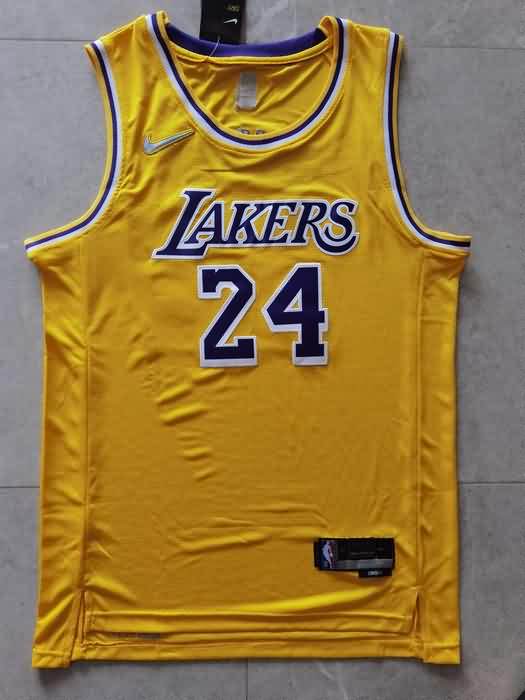 Los Angeles Lakers 21/22 Yellow #24 BRYANT Basketball Jersey (Stitched)