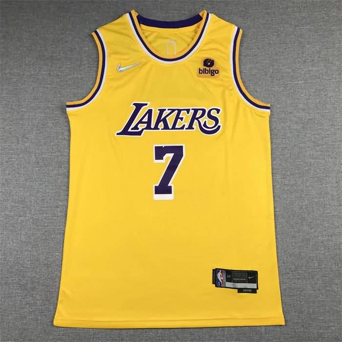 Los Angeles Lakers 21/22 Yellow #7 ANTHONY Basketball Jersey (Stitched)
