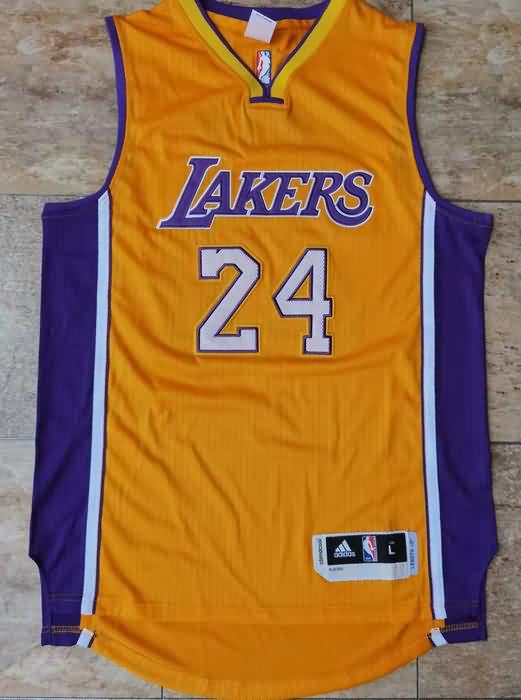 Los Angeles Lakers Yellow #24 BRYANT Classics Basketball Jersey (Closely Stitched)