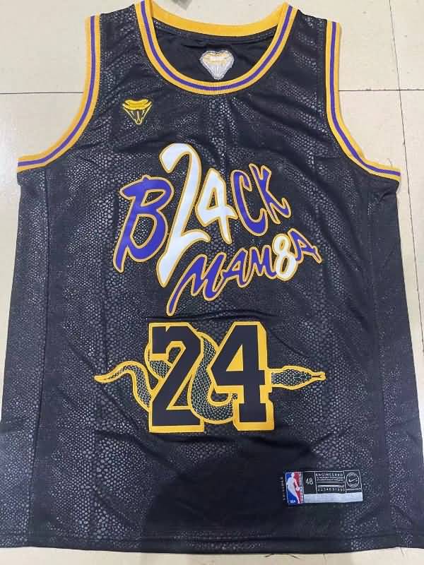 Los Angeles Lakers Black #24 BRYANT Basketball Jersey 05 (Stitched)
