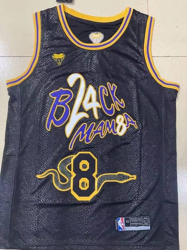 Los Angeles Lakers Black #8 BRYANT Basketball Jersey 02 (Stitched)