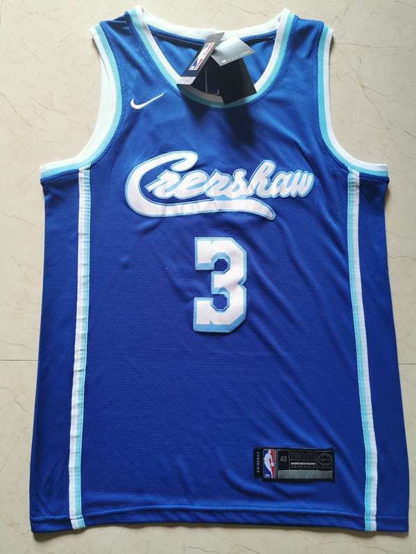 Los Angeles Lakers Blue #3 DAVIS Classics Basketball Jersey (Stitched)