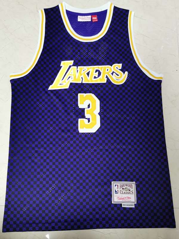 Los Angeles Lakers Purple #3 DAVIS Classics Basketball Jersey (Stitched)