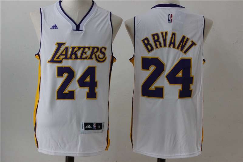 Los Angeles Lakers White #24 BRYANT Classics Basketball Jersey 02 (Stitched)