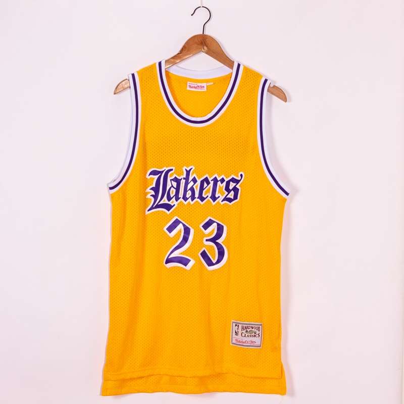 Los Angeles Lakers Yellow #23 JAMES Classics Basketball Jersey (Stitched)