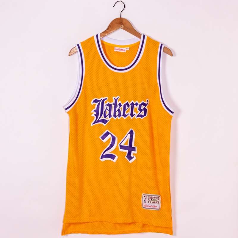 Los Angeles Lakers Yellow #24 BRYANT Classics Basketball Jersey 02 (Stitched)