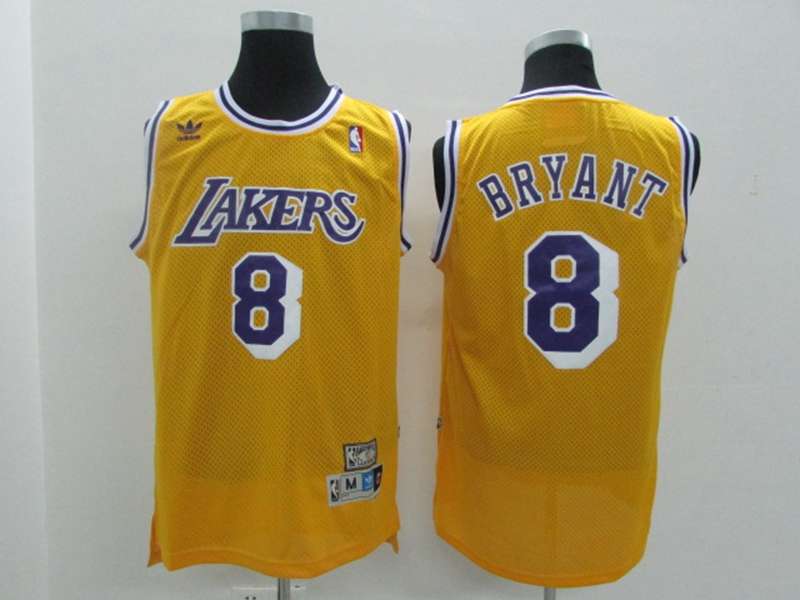 Los Angeles Lakers Yellow #8 BRYANT Classics Basketball Jersey (Stitched)