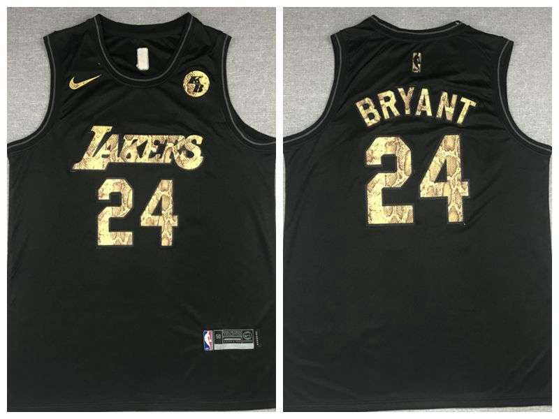 Los Angeles Lakers Black #24 BRYANT Basketball Jersey 04 (Stitched)