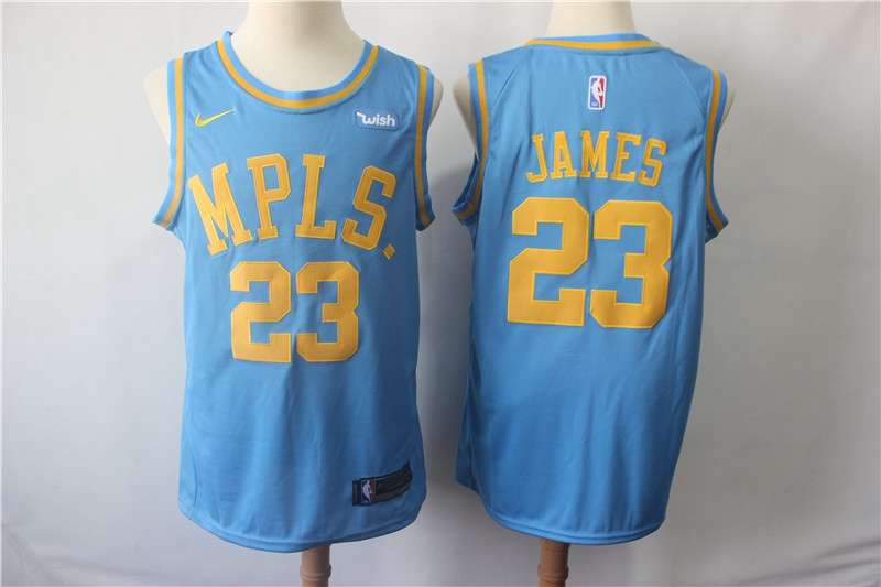 Los Angeles Lakers Blue #23 JAMES Basketball Jersey 02 (Stitched)