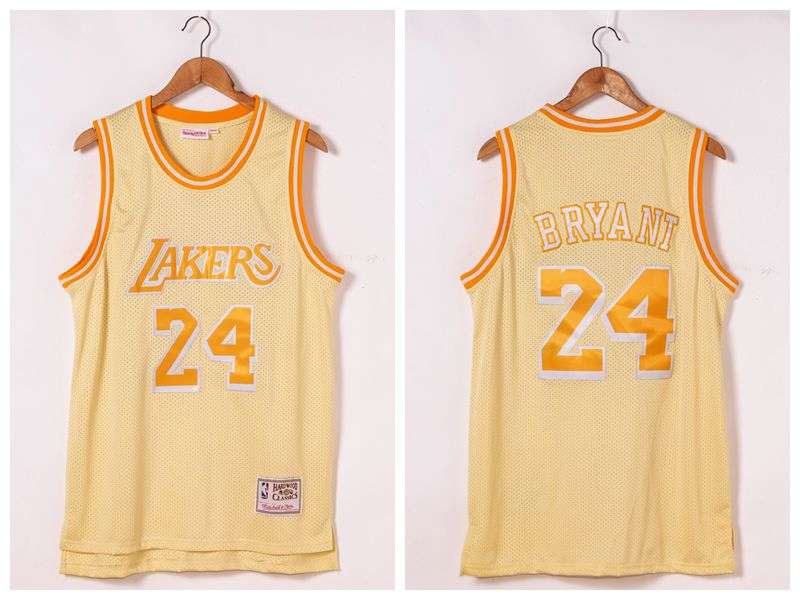 Los Angeles Lakers Gold #24 BRYANT Basketball Jersey (Stitched)