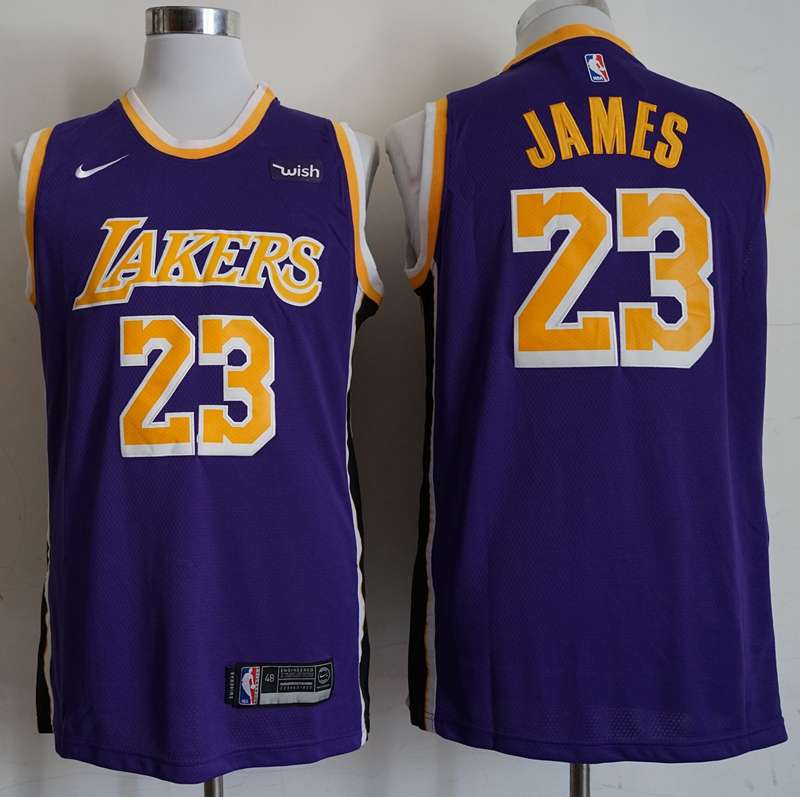 Los Angeles Lakers Purple #23 JAMES Basketball Jersey (Stitched)
