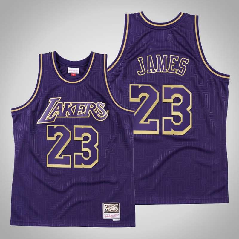 Los Angeles Lakers Purple #23 JAMES Basketball Jersey 02 (Stitched)