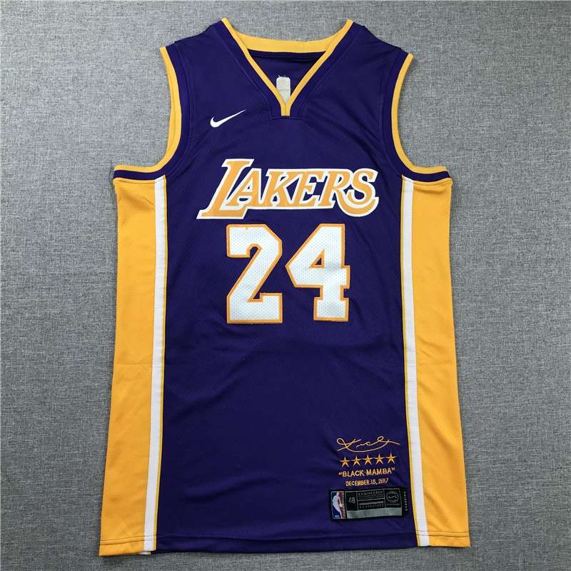 Los Angeles Lakers Purple #24 BRYANT Basketball Jersey 05 (Stitched)