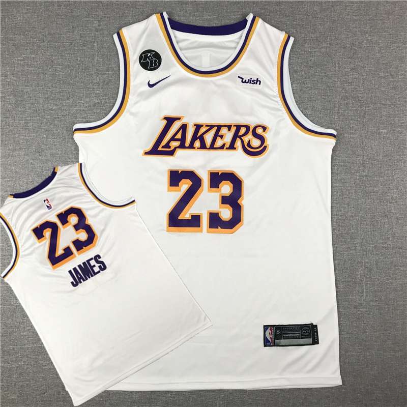 Los Angeles Lakers White #23 JAMES Basketball Jersey 04 (Stitched)