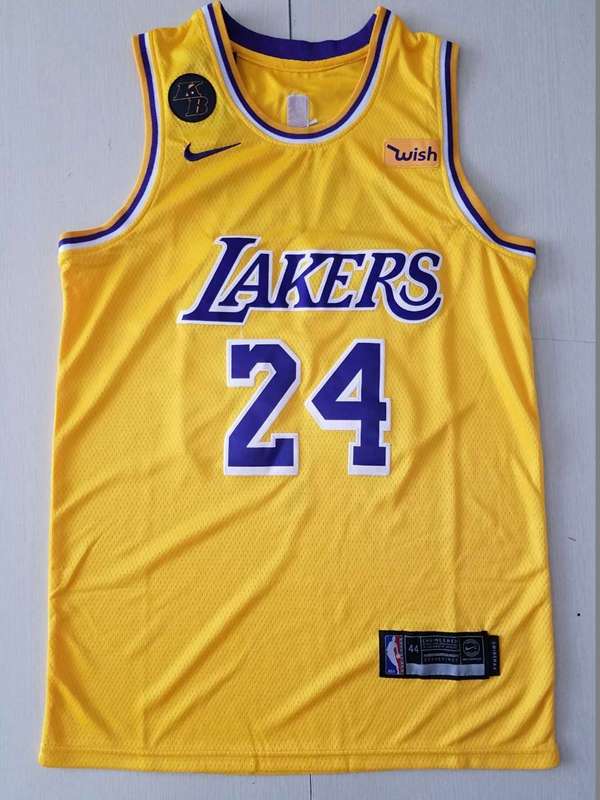 Los Angeles Lakers Yellow #24 BRYANT Basketball Jersey 02 (Stitched)