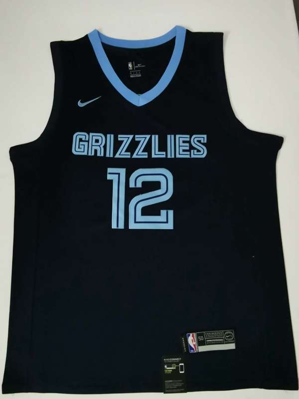 Memphis Grizzlies 2020 Dark Blue #12 MORANT Basketball Jersey (Stitched)