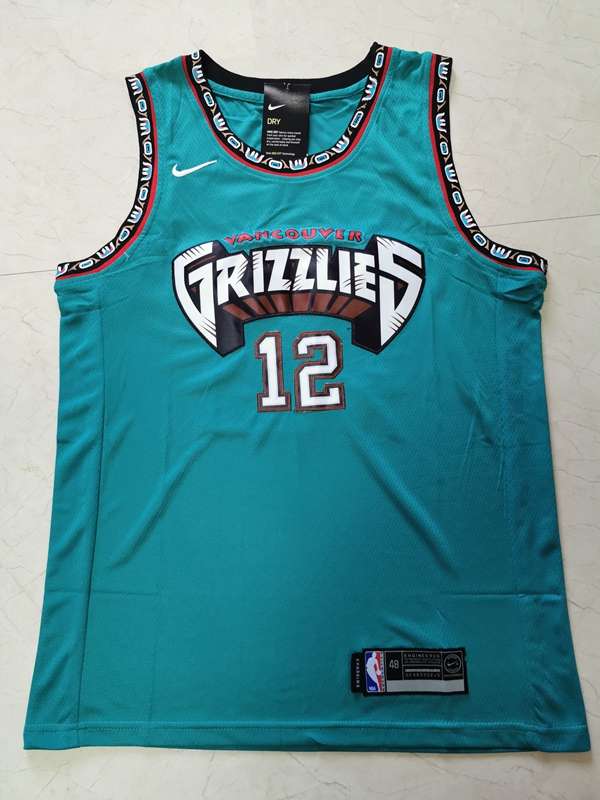 Memphis Grizzlies Green #12 MORANT Basketball Jersey (Stitched)