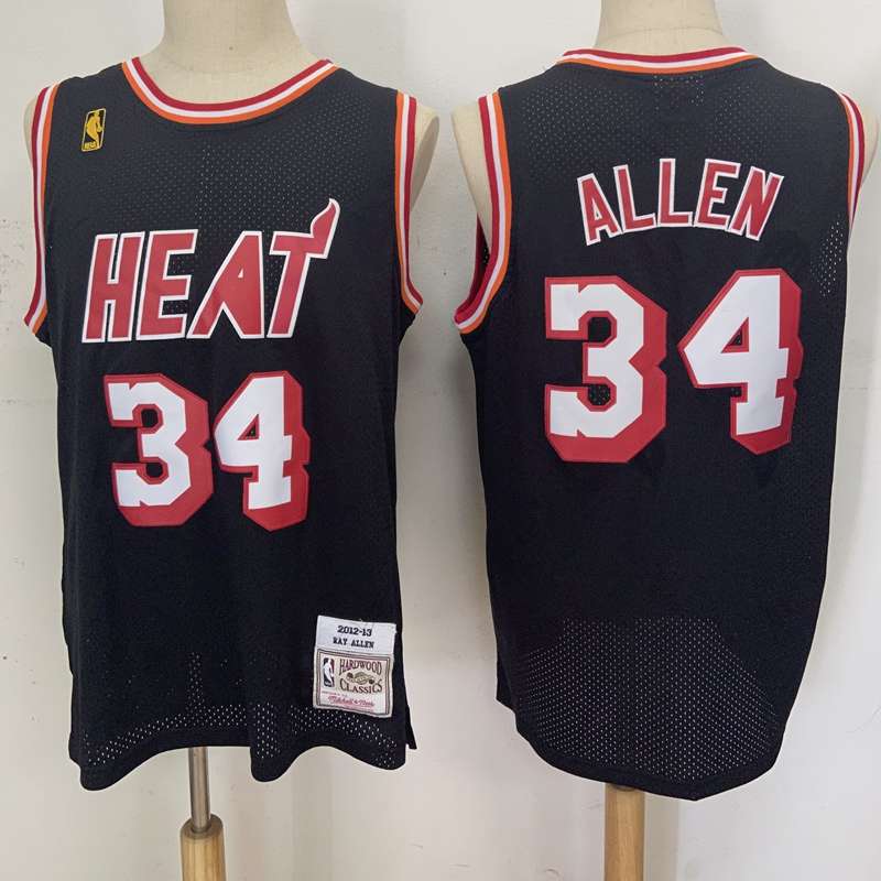 Miami Heat 2012/13 Black #34 ALLEN Classics Basketball Jersey (Stitched)