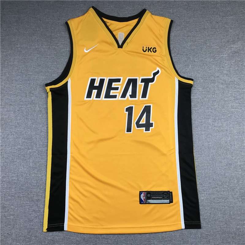 Miami Heat 20/21 Yellow #14 HERRO Basketball Jersey (Stitched)