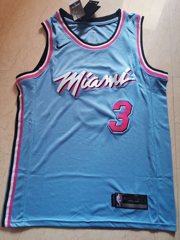 Miami Heat 2020 Blue #3 WADE City Basketball Jersey (Stitched)