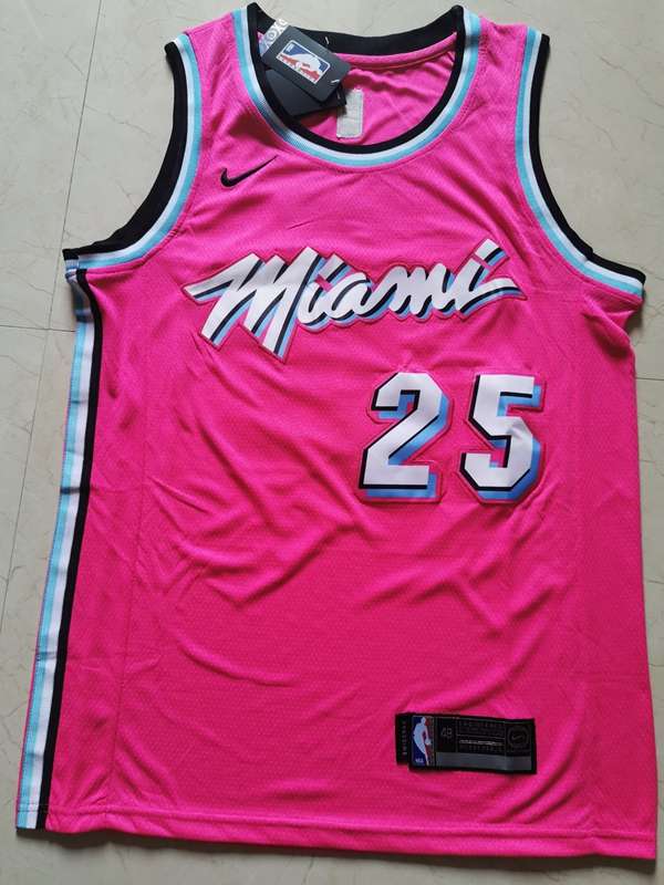 Miami Heat 2020 Pink #25 NUNN City Basketball Jersey (Stitched)