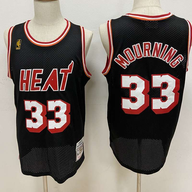 Miami Heat 1996/97 Black #33 MOURNING Classics Basketball Jersey (Stitched)