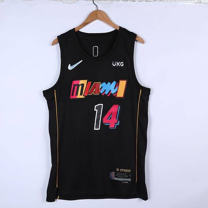 Miami Heat 21/22 Black #14 HERRO City Basketball Jersey (Stitched)