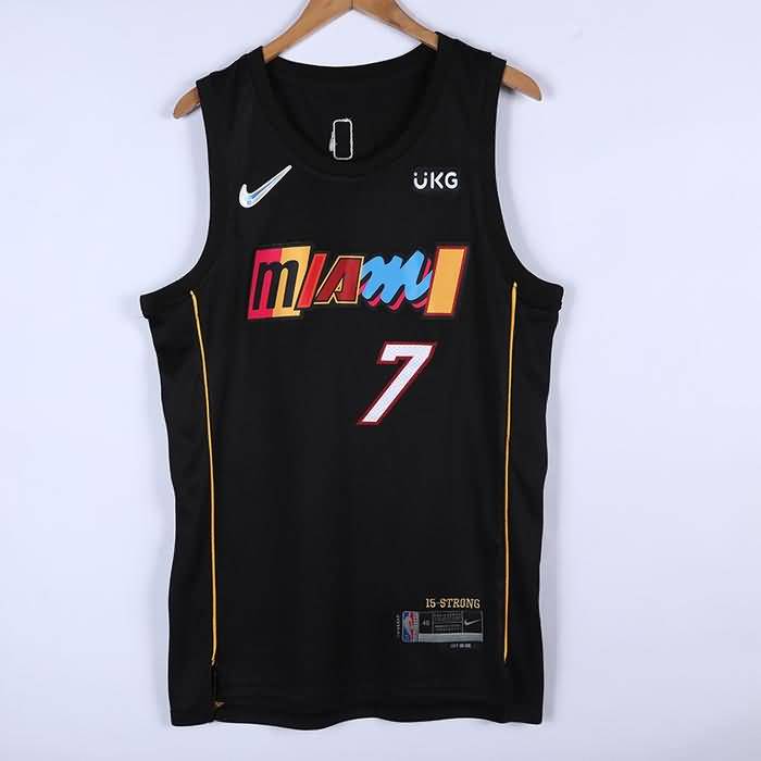 Miami Heat 21/22 Black #7 LOWRY City Basketball Jersey (Stitched)