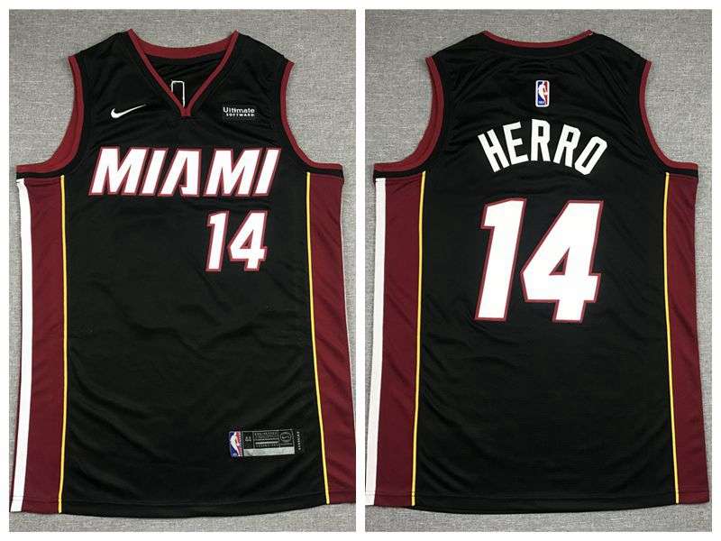 Miami Heat Black #14 HERRO Basketball Jersey (Stitched)