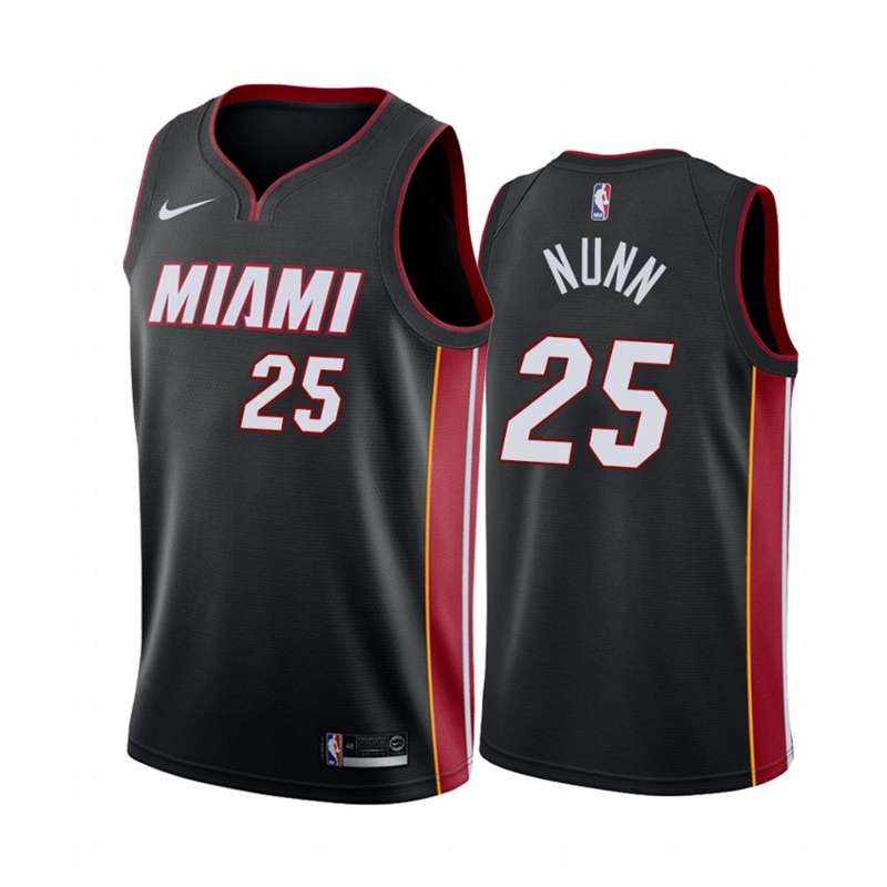 Miami Heat Black #25 NUNN Basketball Jersey (Stitched)