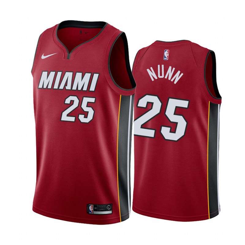Miami Heat Red #25 NUNN Basketball Jersey (Stitched)