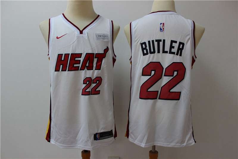 Miami Heat White #22 BUTLER Basketball Jersey (Stitched)