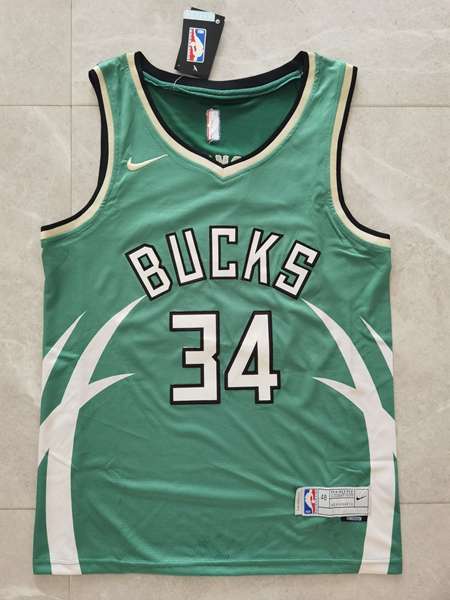 Milwaukee Bucks 20/21 Green #34 ANTETOKOUNMPO Basketball Jersey (Stitched)