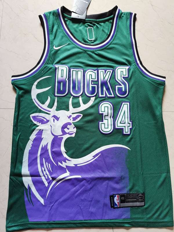 Milwaukee Bucks Green #34 ANTETOKOUNMPO Classics Basketball Jersey (Stitched)
