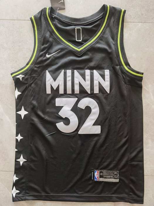 Minnesota Timberwolves 20/21 Black #32 TOWNS City Basketball Jersey (Stitched)