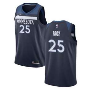 Minnesota Timberwolves Dark Blue #25 ROSE Basketball Jersey (Stitched)