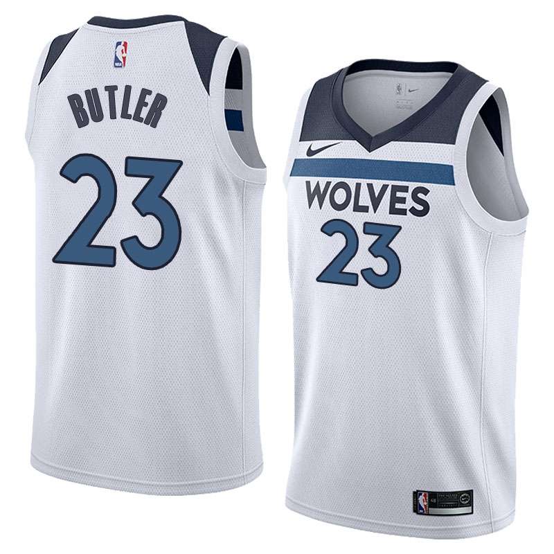 Minnesota Timberwolves White #23 BUTLER Basketball Jersey (Stitched)