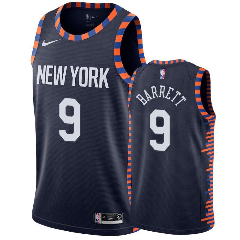 New York Knicks 2020 Dark Blue #9 BARRETT City Basketball Jersey (Stitched)