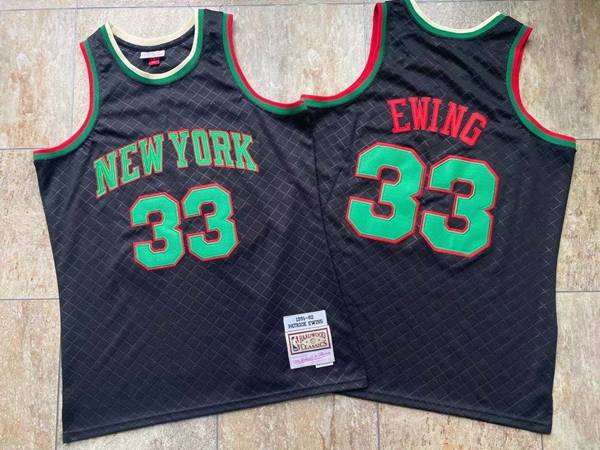 New York Knicks 1991/92 Black #33 EWING Classics Basketball Jersey (Closely Stitched)