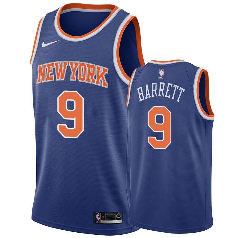 New York Knicks Blue #9 BARRETT Basketball Jersey (Stitched)