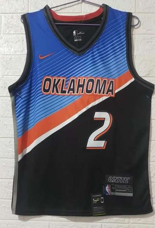 Oklahoma City Thunder 20/21 Black #2 GILGEOUS-ALEXANDER City Basketball Jersey (Stitched)