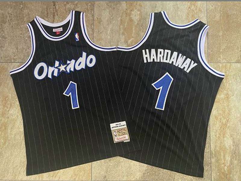 Orlando Magic 1994/95 Black #1 HARDAWAY Classics Basketball Jersey (Closely Stitched)