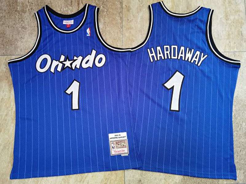 Orlando Magic 1994/95 Blue #1 HARDAWAY Classics Basketball Jersey (Closely Stitched)