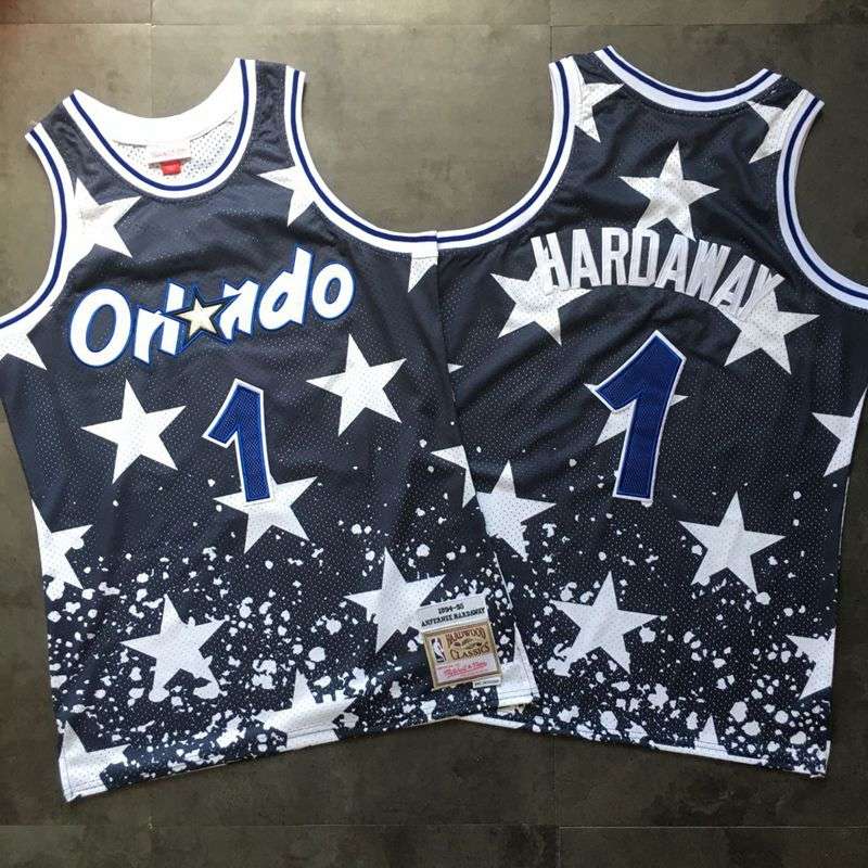 Orlando Magic 1994/95 Dark Blue #1 HARDAWAY Classics Basketball Jersey (Closely Stitched)