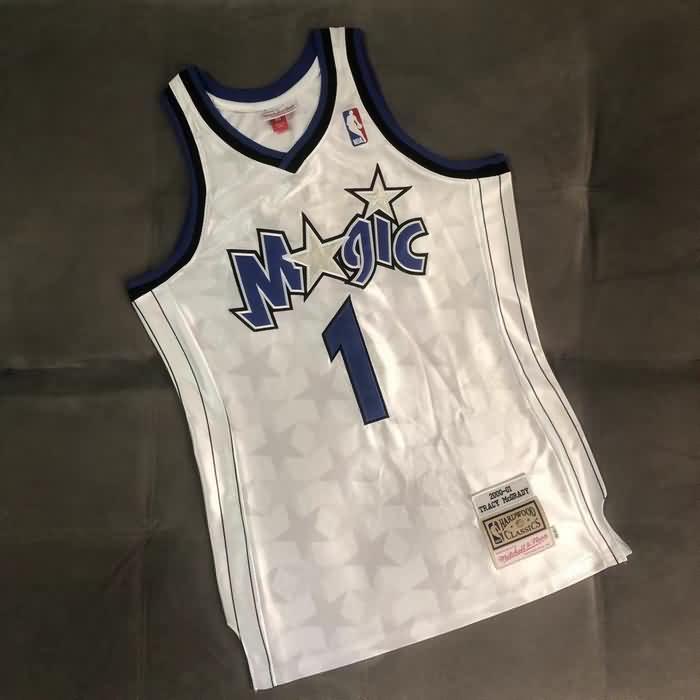 Orlando Magic 2000/01 White #1 MCGRADY Classics Basketball Jersey (Closely Stitched)