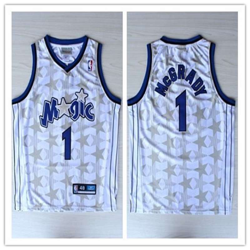 Orlando Magic White #1 McGRADY Classics Basketball Jersey (Stitched)
